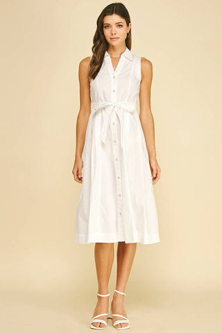 Mocha Latte Belted Dress