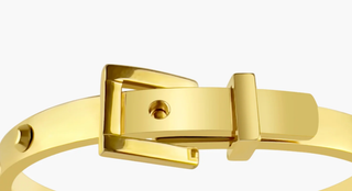  Buckle Bangle Bracelet- Hinged- Stainless Steel - Cuff 