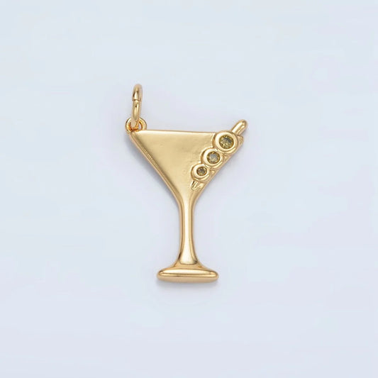 Martini with Olives Charm