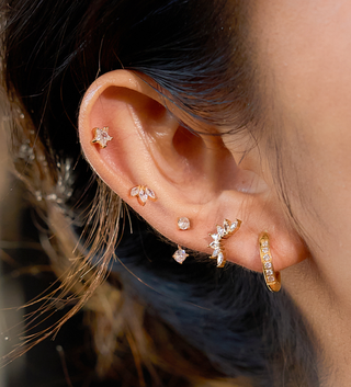 The Ear Stack- Multi Stud earrings PVD