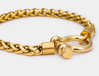 Horse Bit Carabiner Bracelet- Steel - Charm Bracelet 14K PVD