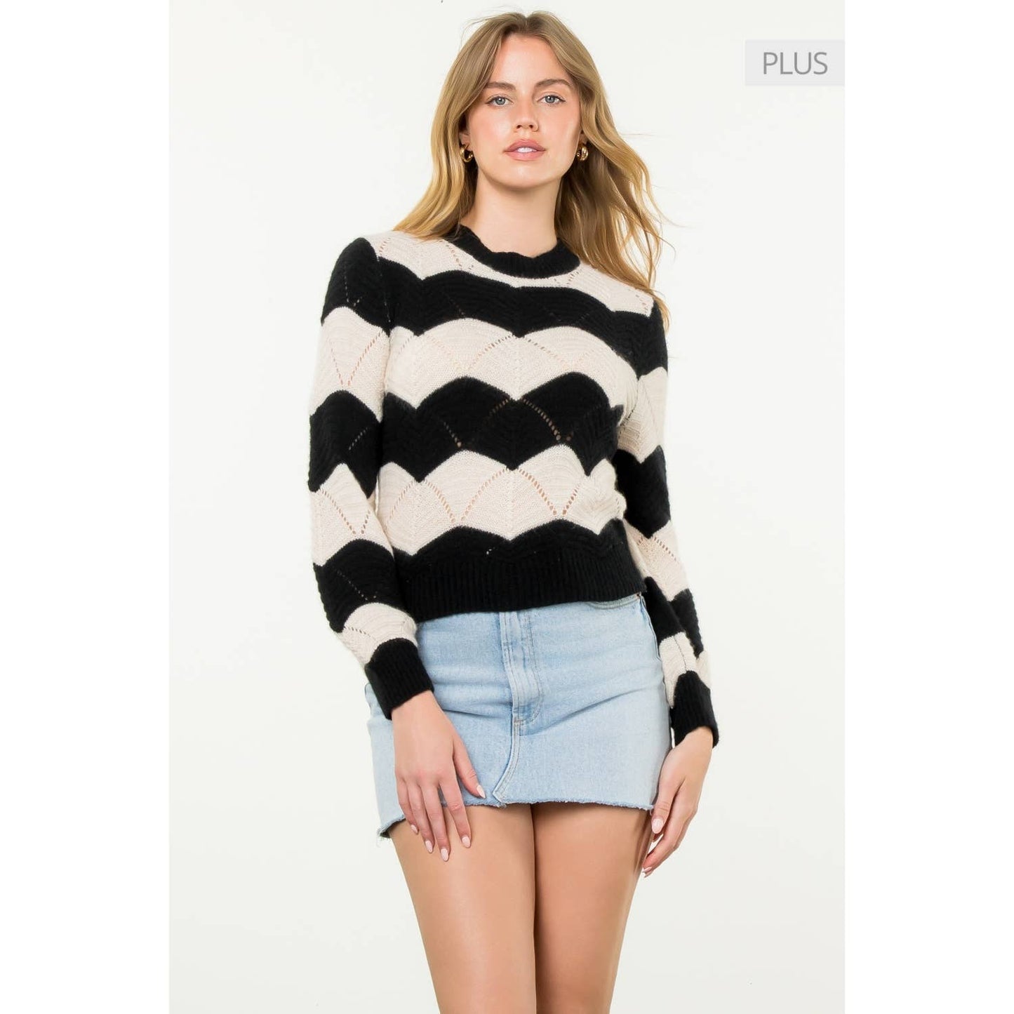 Cassie Chevron Sweater XL