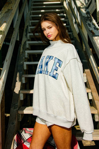 LAKE & MOUNTAIN Mock Neck Sweatshirt