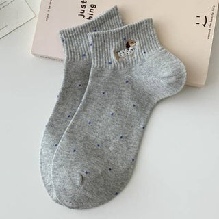 DOG POLKA DOT ANKLE SOCKS