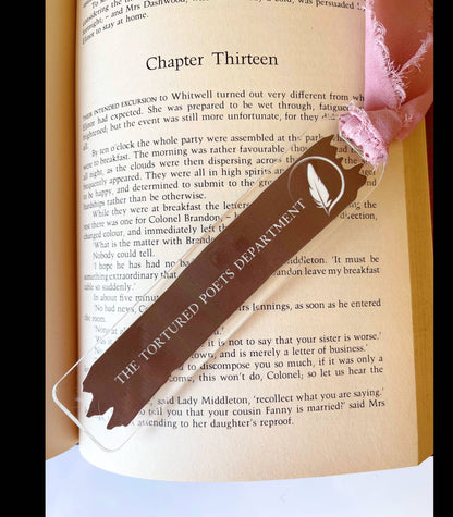 Taylor Swift Inspired Acrylic Bookmark-tortured poets dept