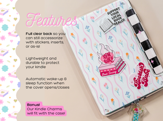 Blue Flower Garden Kindle Case with Clear Back