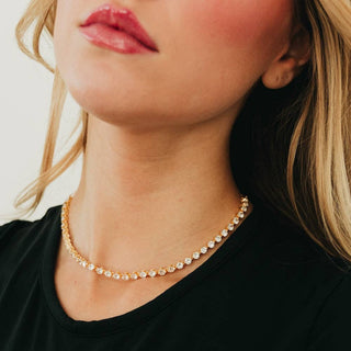 Luxe Frosted In Diamonds Choker Necklace