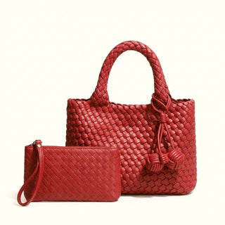 Daya Mini Woven Tote Bag w/ Bag Charm