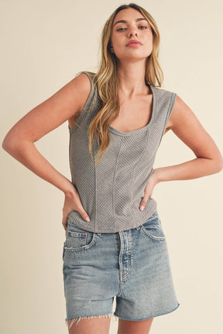 Adelle Sweetheart Neck Tank