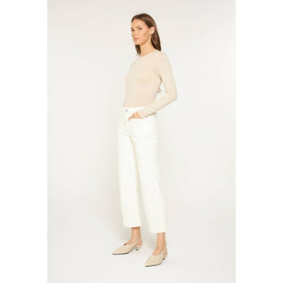 HIGH RISE CROPPED WIDE LEG WITH PATCH PKT