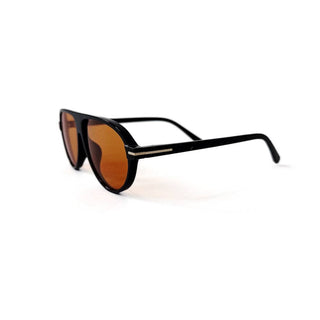 Retro Oval Flat Aviator Sunglasses