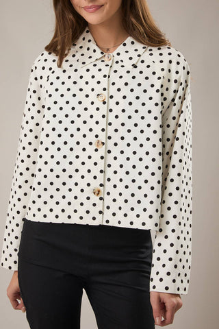 Polka Dot Boxy Jacket