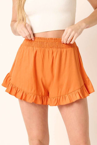 RUFFLE DETAIL SHORTS