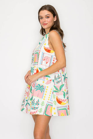 Tropical Vibes Mini Shift Dress