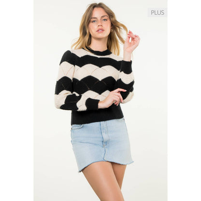 Cassie Chevron Sweater XL