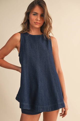 Denim Trapeze Set