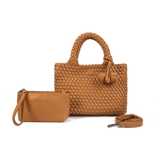 Daya Mini Woven Tote Bag w/ Bag Charm