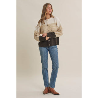 MORNING CHAI COLORBLOCK CARDIGAN