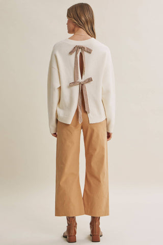 AUTUMN PICNIC BOW SWEATER