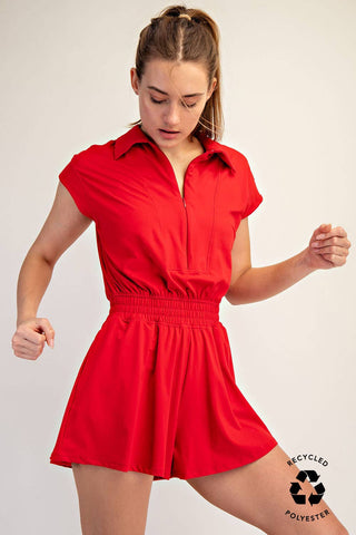 Butter Soft Quarter Zip Romper