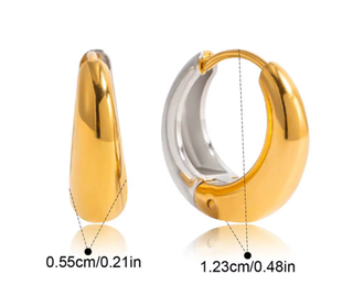 MayMay Undecided Hoop Earrings- PVD Waterproof