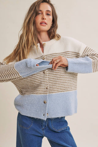 MORNING CHAI COLORBLOCK CARDIGAN