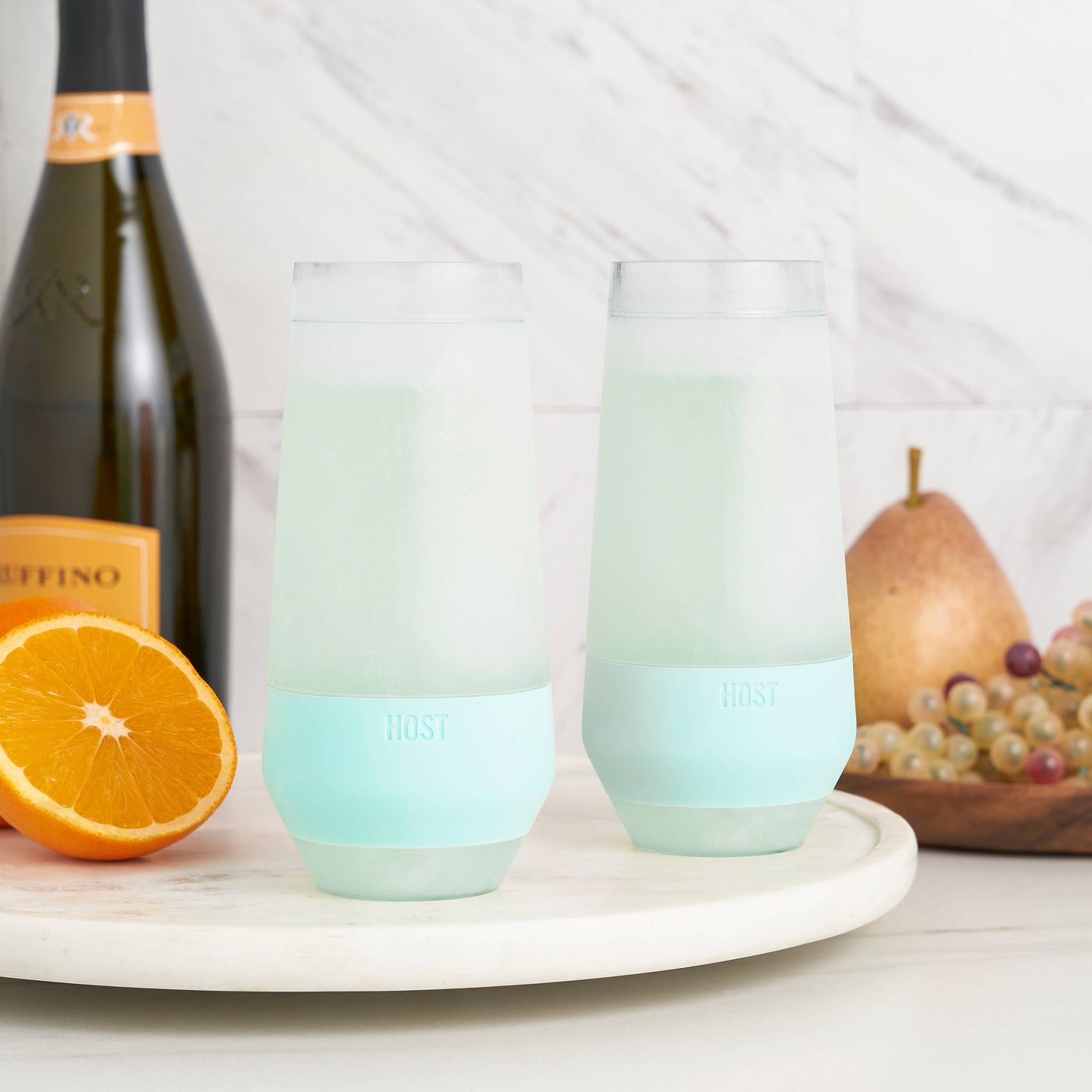 Champagne FREEZE™ Cooling Cups - Seafoam - Set of 2