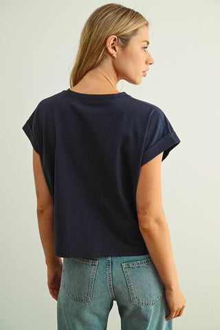Blackout Crop Tee