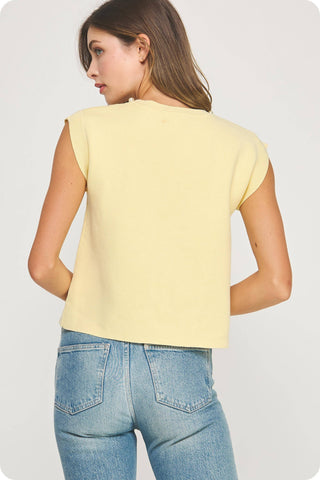 Genevieve Pearl Trim Sweater