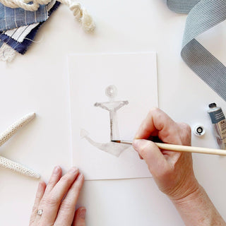 Seaside paintable watercolor notecard set