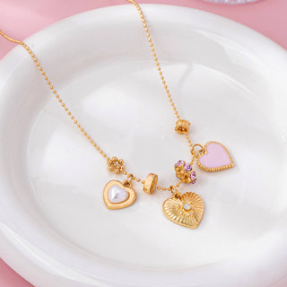 Multi-Heart Charm Necklace