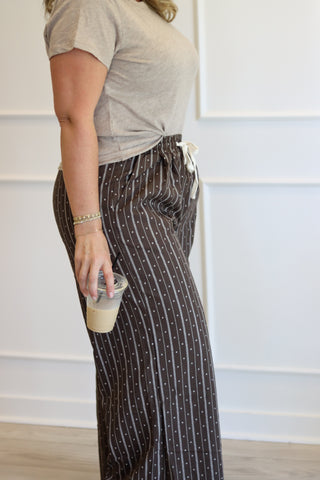 EVERYDAY POLKA DOT PINSTRIPE PANTS