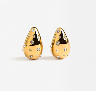 Icon Tear Drop-Stainless Steel and CZ