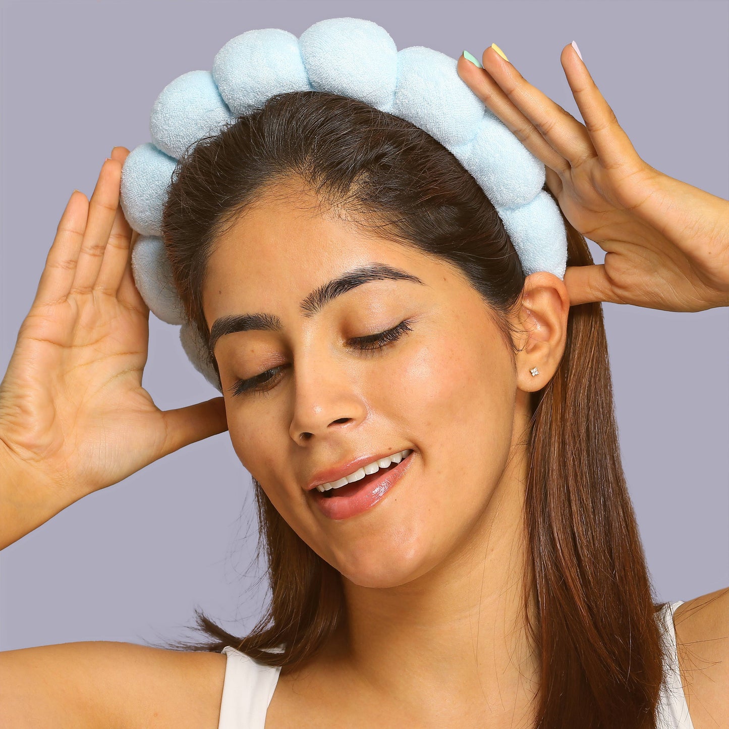 Cloud Skincare Headband, For all Hair types - (Pink or Blue)