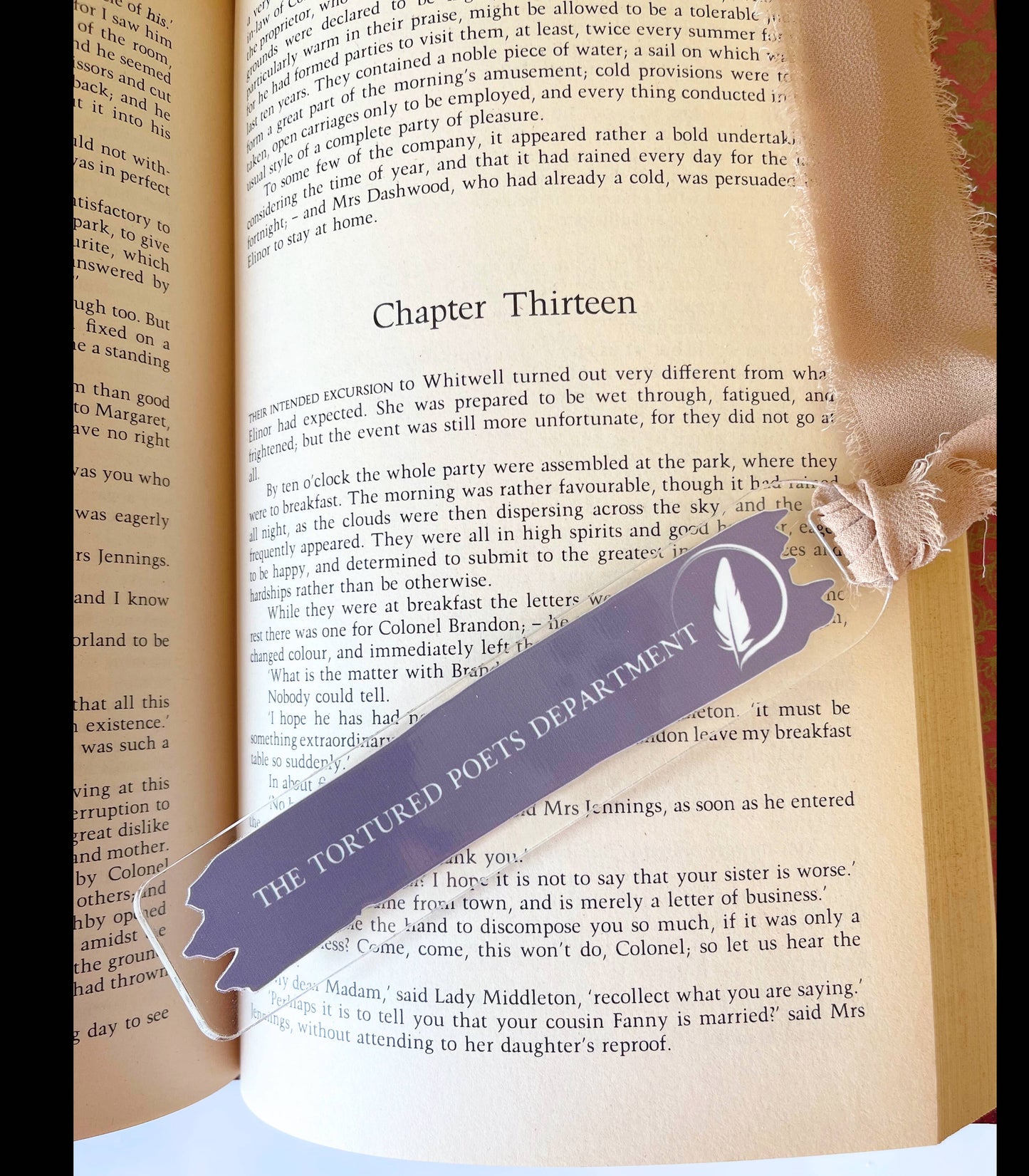 Taylor Swift Inspired Acrylic Bookmark-tortured poets dept