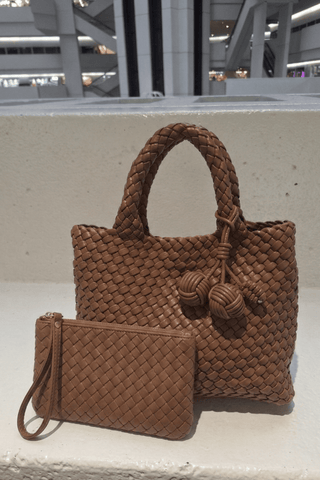 Daya Mini Woven Tote Bag w/ Bag Charm