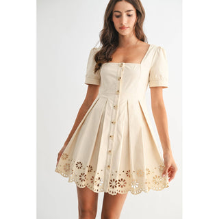 Eve Dress Cream eyelet