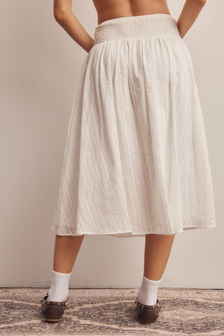 Sage Lily Textured Midi Skirt