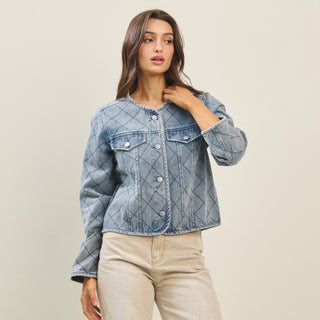 Spring Fling Denin Quilted Jacket