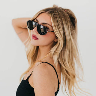 Retro Oval Flat Aviator Sunglasses