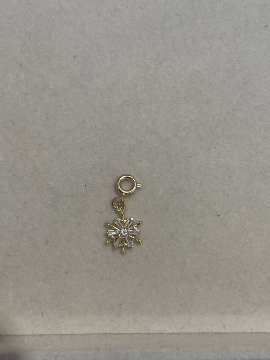 CZ Snowflake Charm