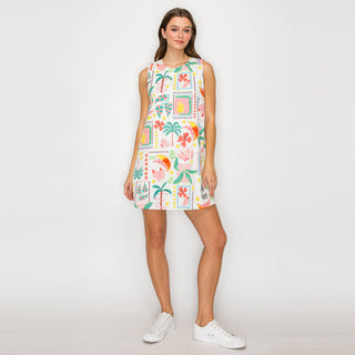 Tropical Vibes Mini Shift Dress