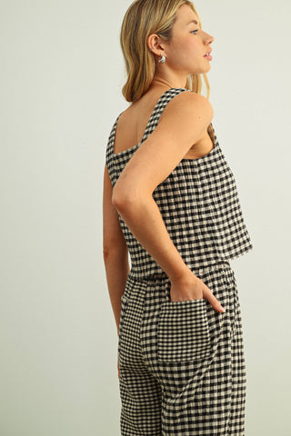 Noir Gingham Set - Top