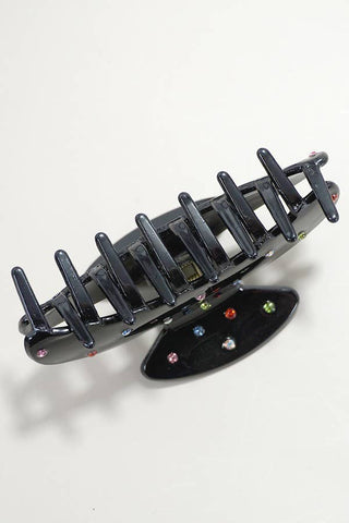 JUMBO RHINESTONE STUDDED HAIR CLAW CLIP
