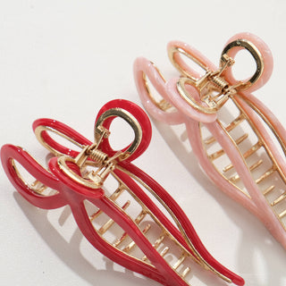 Sabrina Valentine | Large Ribbon Metal Bow Claw Clip