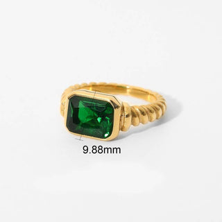 18K STAINLESS STEEL TARNISH FREE  RHINESTONE RINGS