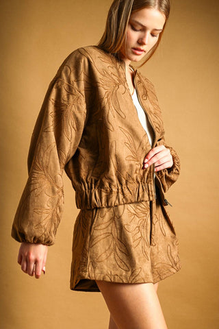 Brown Lily Suede Shorts