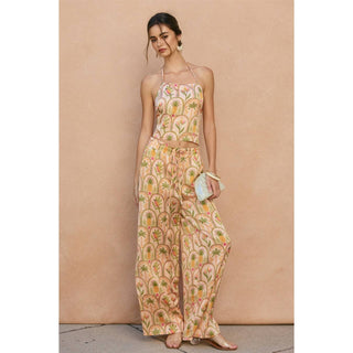 Conversational Wide Leg Pull On Pants
