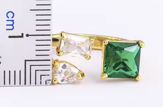 Moi et Toi Ring - May Beyond Emerald- Open band