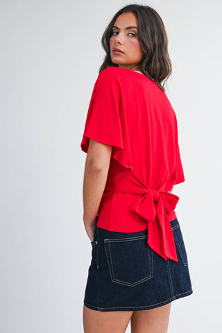Carolina Sky Back Tie Top
